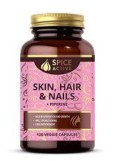 Купить Спайс Актив/Spice Active Комплекс для здоровья кожи,волос и ногтей с пиперином капсулы массой 647 мг 120 шт цена