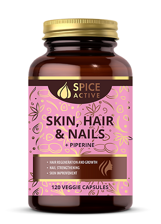 Изображение товара Комплекс для здоровья кожи волос и ногтей Спайс Актив 120 капсул 647 мг