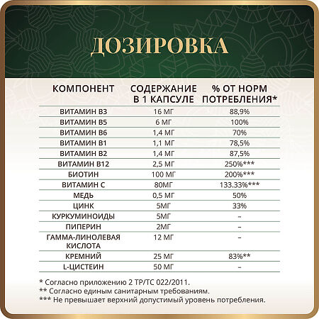 Спайс Актив/Spice Active Комплекс для здоровья кожи, волос и ногтей с пиперином / Skin, Hair & Nails + Piperine капсулы массой 647 мг 120 шт