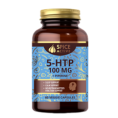 Купить Спайс Актив/Spice Active 5-HTP 100 мг с пиперином капсулы массой 531 мг 60 шт цена