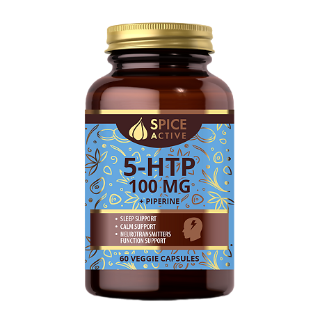 Изображение товара Спайс Актив 5-HTP с пиперином биодобавка для сна и нервной системы 60 капсул