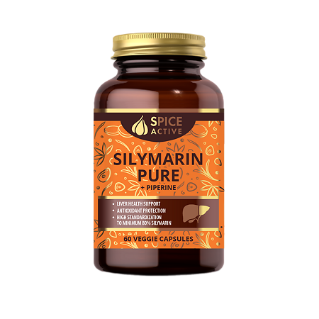 Изображение товара БАД Спайс Актив Силимарин с пиперином капсулы 524 мг 60 шт для печени