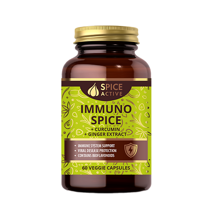 Изображение товара Спайс Актив Комплекс для иммунитета с куркумином и имбирем 60 капсул
