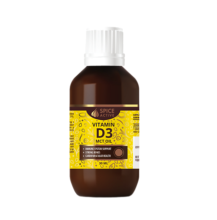 Изображение товара Спайс Актив/Spice Active Витамин Д3 500 МЕ с МСТ маслом / Vitamin D3 500 IU MCT Oil жидкость во флаконах 30 мл 1 шт