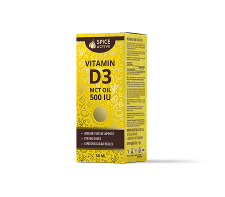 Спайс Актив/Spice Active Витамин Д3 500 МЕ с МСТ маслом / Vitamin D3 500 IU MCT Oil жидкость во флаконах 30 мл 1 шт