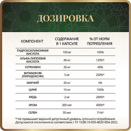 Спайс Актив/Spice Active Формула для похудения с гарцинией и куркумином / Garcinia Slim Formula + Curcumin капсулы по 0,62 г 60 шт