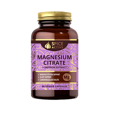 Изображение товара Спайс Актив/Spice Active Магний цитрат с экстрактом шафрана / Magnesium Citrate + Saffron Extract капсулы массой 941 мг 60 шт