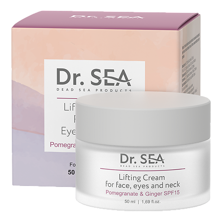 Изображение товара Доктор Си/Dr.Sea Крем для лица, глаз и шеи с экстрактами граната и имбиря SPF15 50 мл 1 шт