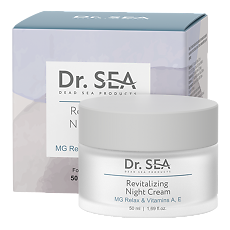 Купить Доктор Си/Dr.Sea Крем ночной с комплексом MG Relax и витаминами A E восстанавливающий 50 мл 1 шт цена