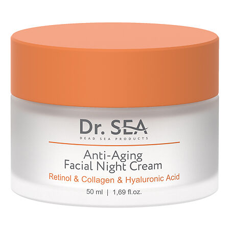 Доктор Си/Dr.Sea Крем ночной антивозрастной для лица с ретинолом коллагеном и гиалуроновой кислотой 50 мл 1 шт