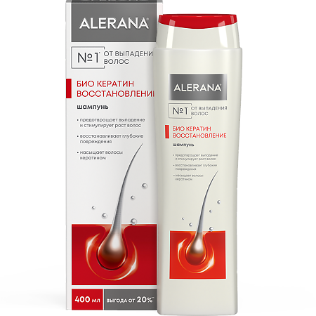 Изображение товара Алерана шампунь Био Кератин восстановление 400 мл 1 шт