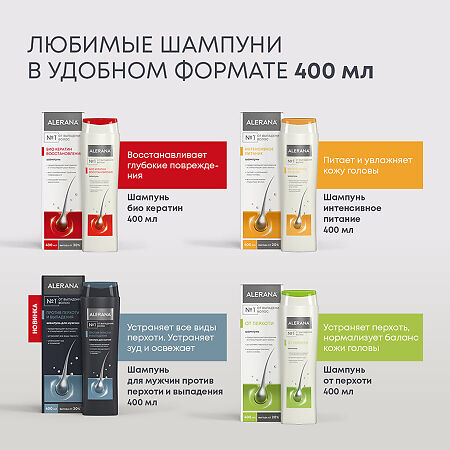 Алерана шампунь от перхоти 400 мл 1 шт