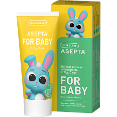 Купить Асепта Baby зубная паста детская гелевая от 0 до 3 лет Банан 50 мл 1 шт цена