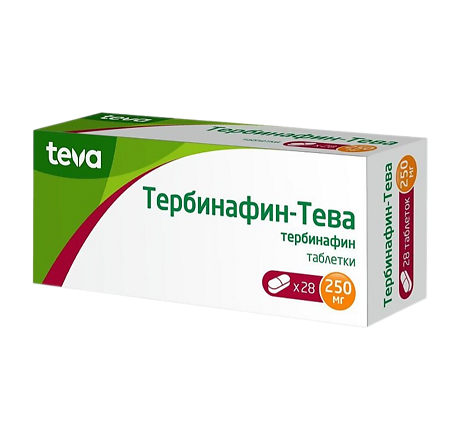 Тербинафин-Тева таблетки 250 мг 28 шт