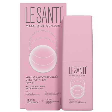 Изображение товара Le Santi Дневной крем ультра-увлажняющий для чувствительной и сухой кожи лица SPF15 40 мл 1 шт