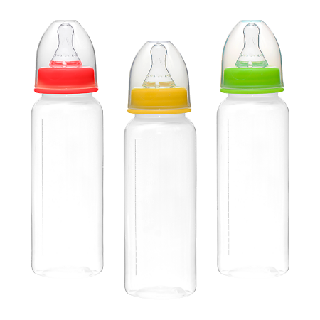 Изображение товара Курносики бутылочка для кормления с силиконовой молочной соской 0+ арт.11475 250 мл 1 шт