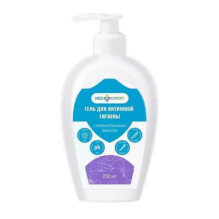 Med Expert Гель для интимной гигиены с антибактериальным эффектом 250 мл 1 шт
