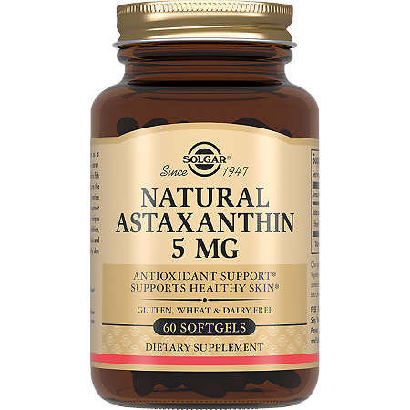Изображение товара Solgar Натуральный Астаксантин 5 мг из водоросли, 60 капсул
