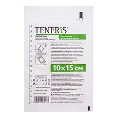 Купить Teneris Повязка стерильная пластырного типа фиксирующая на нетканой основе 10 х 15 см 1 шт цена