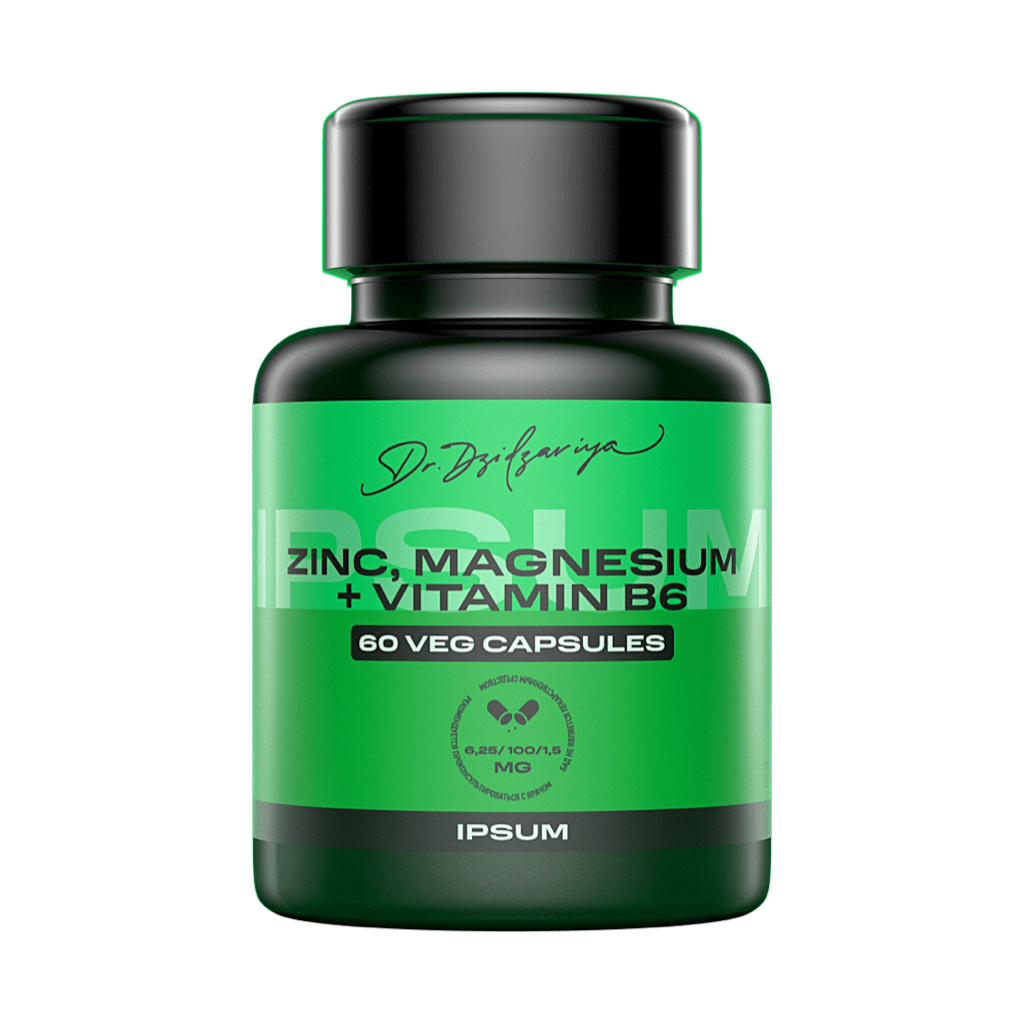 IPSUM Цинк+Магний+B6/Zinc+Magnesium+B6 растительные капсулы массой 776 ...