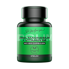 Купить IPSUM Цинк+Магний+B6/Zinc+Magnesium+B6 растительные капсулы массой 776 мг 60 шт цена