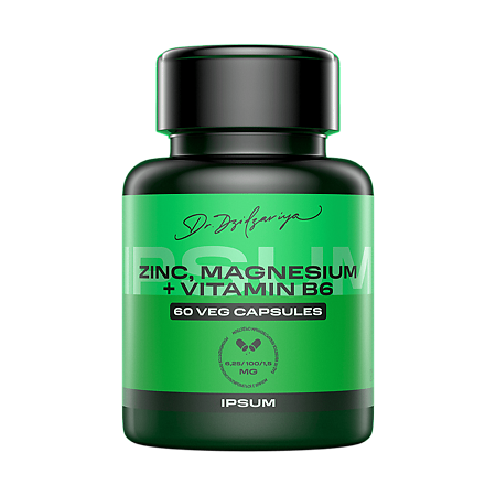 IPSUM Цинк+Магний+B6 / ZMA Zn+Mg+B6 растительные капсулы массой 776 мг 60 шт