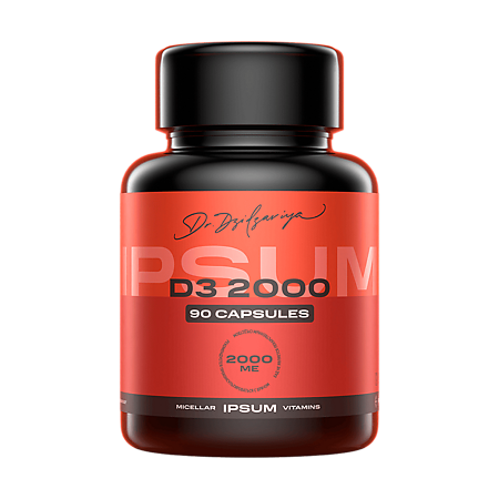 IPSUM Мицеллированный Витамин D3 2000 ME / Micellar Vitamin D3 2000 IU мягкие капсулы массой 650 мг 90 шт
