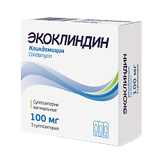 Изображение товара Экоклиндин суппозитории вагинальные 100 мг 3 шт