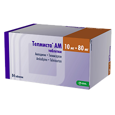 Изображение товара Телмиста АМ таблетки 10 мг+80 мг 84 шт