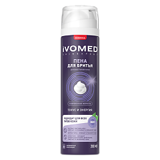 Купить Ivomed Men Пена для бритья Тонус и Энергия для всех типов кожи 200 мл 1 шт цена