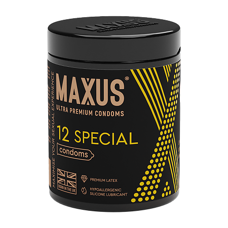MAXUS Презервативы Special набор текстурированные и точечно-ребристые 12 шт