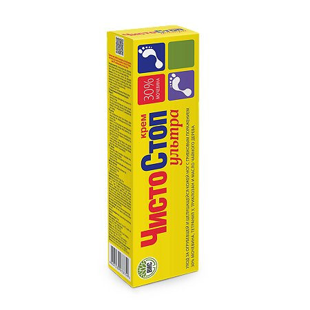 ЧистоСтоп ультра крем уход за огрубевшей и шелушащейся кожей ног с грибковым поражением 30% мочевина и масло чайного дерева 30 мл 1 шт