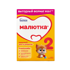 Изображение товара Малютка 2 молочная смесь 6-12 мес 900 г 1 шт