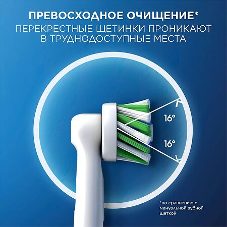 Oral-B Насадка для электрической зубной щетки Oral-B Pro Cross Action 2 шт