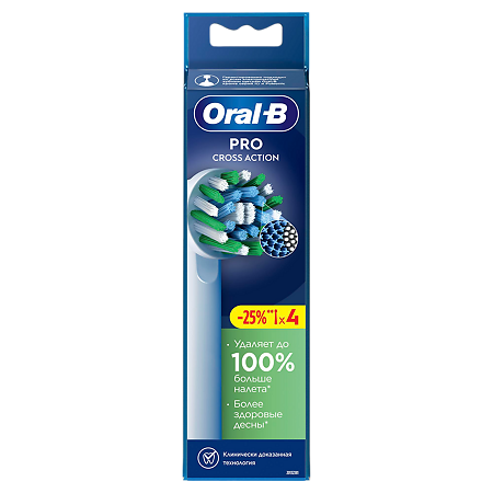 Oral-B Насадка для электрической зубной щетки Oral-B Pro Cross Action 4 шт