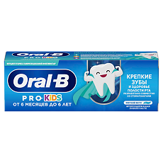 Изображение товара Oral-B Pro Kids Зубная паста для детей от 6 месяцев до 6 лет мягкий вкус 50 мл