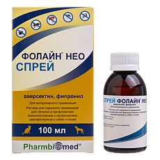 Купить Фолайн НЕО спрей (ВЕТ) раствор для наружного применения 100 мл 1 шт цена