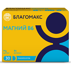 Изображение товара Благомакс Магний В6 капсулы массой 0,54 мг 30 шт