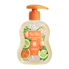 Купить БиоМио (BioMio) Bio-Soap Натуральное жидкое мыло с эфирными маслами апельсина и бергамота 300 мл 1 шт цена