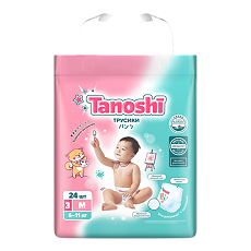 Купить Трусики-подгузники Tanoshi для детей размер M (6-11 кг) 24 шт цена