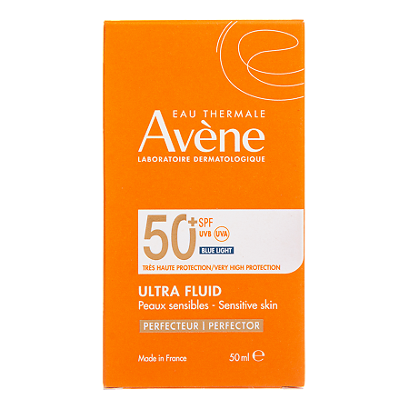 Avene Ultra Fluid Perfector Солнцезащитный SPF50+ ультралегкий флюид-перфектор для лица 50 мл 1 шт