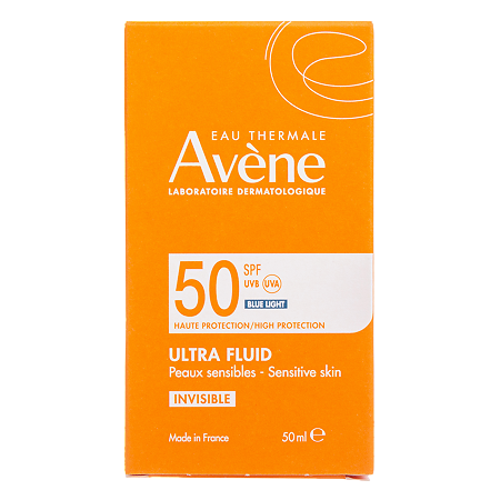 Avene Ultra Fluid Солнцезащитный SPF50 ультралегкий невидимый флюид для лица 50 мл 1 шт