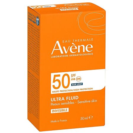 Avene Ultra Fluid Солнцезащитный SPF50 ультралегкий невидимый флюид для лица 50 мл 1 шт