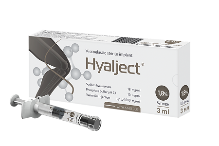 Гиалджект имплантат вязкоэластичный стерильный 1,8% 3 мл шприц 1 шт