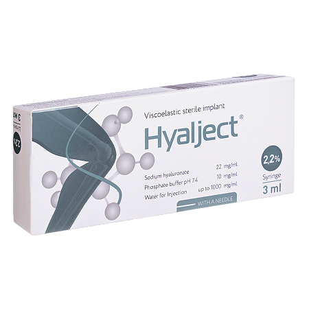 Гиалджект имплантат вязкоэластичный стерильный 2,2% 3 мл шприц 1 шт