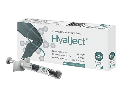 Гиалджект имплантат вязкоэластичный стерильный 2,2% 3 мл шприц 1 шт