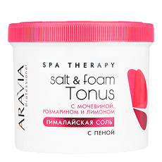 Купить Aravia Professional Гималайская соль с пеной Salt&foam Tonus с мочевиной, розмарином и лимоном 730 г 1 шт цена