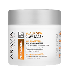 Купить Aravia Professional Глиняная маска для кожи головы с себорегулирующим эффектом scalp spa clay mask 300 мл 1 шт цена