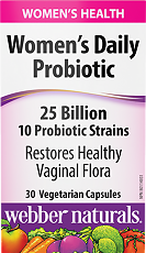 Изображение товара Webber Naturals Женский ежедневный пробиотик/Women's Daily Probiotic капсулы массой 507 мг 30 шт