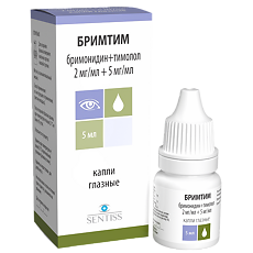 Купить Бримтим капли глазные 2 мг/мл+5 мг/мл фл 5 мл 1 шт цена